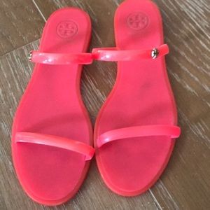 Pink Tory Burch Jelly Sandals